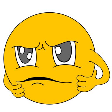 İfadeler. Emoji. Simgeler gülümse. İzole illüstrasyon