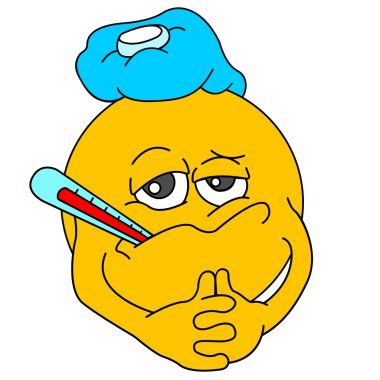 İfadeler. Emoji. Simgeler gülümse. İzole illüstrasyon