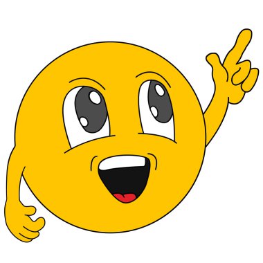 İfadeler. Emoji. Simgeler gülümse. İzole illüstrasyon