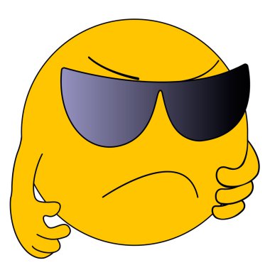 İfadeler. Emoji. Simgeler gülümse. İzole illüstrasyon