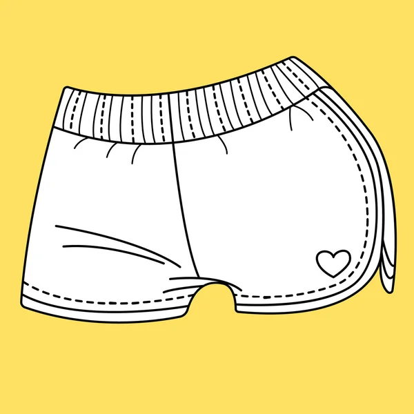 Women's shorts. Kvinnor klä design. Fashion Illustration. — Stockfoto