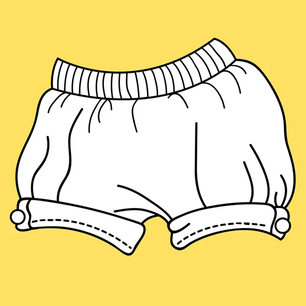 Pantalones cortos de mujer. Diseño de vestido de mujer. Ilustración de moda . — Foto de Stock