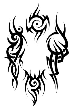  saydamlık olmadan aşiret tattoo.illustration.