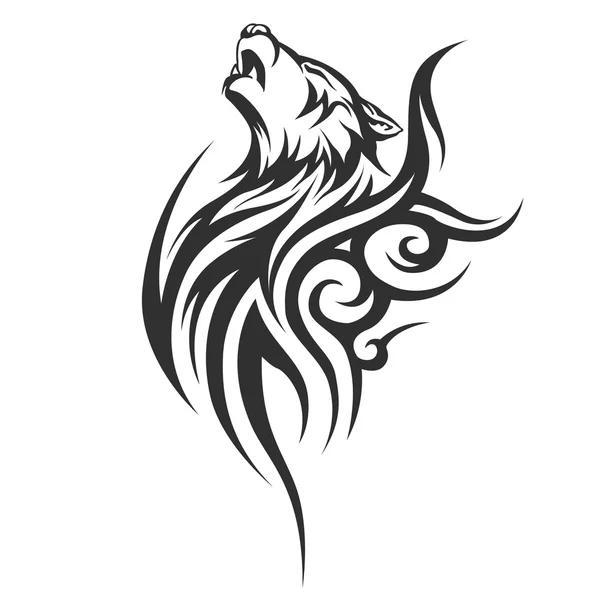 Wolf tatuering illustration — Stockfoto