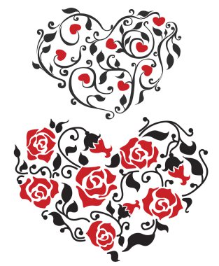 soyut. çiçek kalp. aşk kavramı