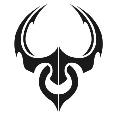 minimalist boğa dövme illüstrasyon