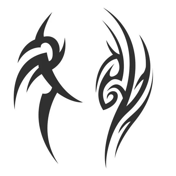 Tatuaje tribal. Tatuaje masculino. Tatuaje de mujer . — Vector de stock