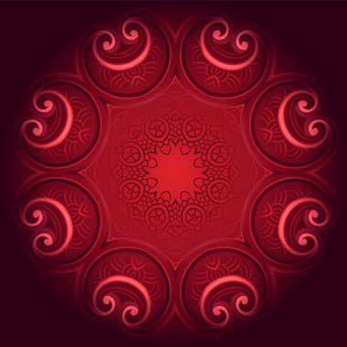 Seamless modeli. Süslü çiçekler kına renk vektör mandala Hint tarzı.