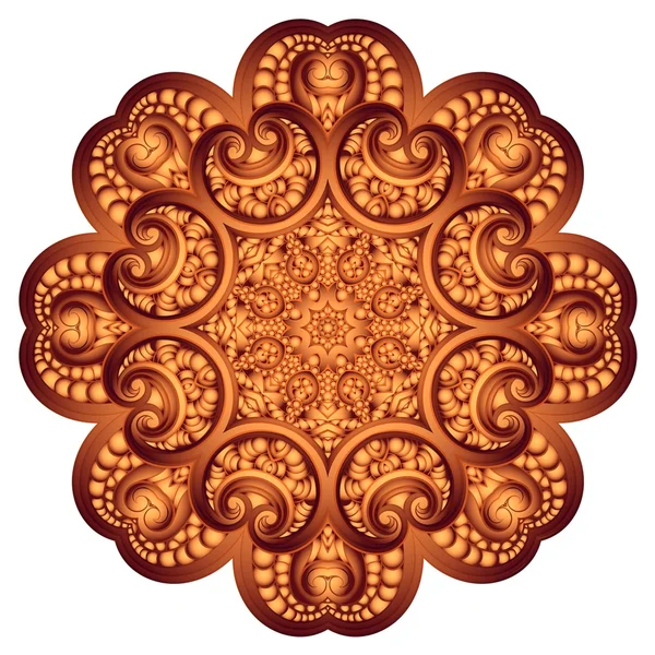 Ornate flowers colors vector mandala in indian style. — Stock Vector