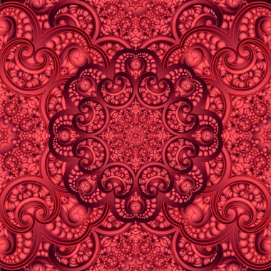 Seamless modeli. Süslü çiçekler kına renkleri mandala Hint tarzı.