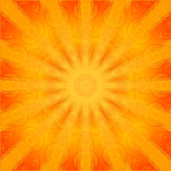 Abstrakte Sonnenblumen Hintergrund. Mandala-Stilistik. — Stockvektor