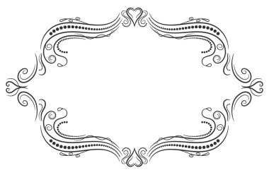 Vintage çerçeve. Zarif lüks vintage hat