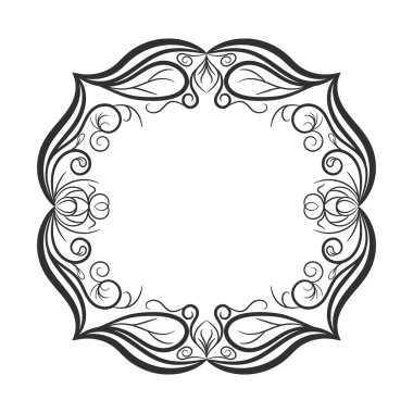 Vintage çerçeve. Zarif lüks vintage hat