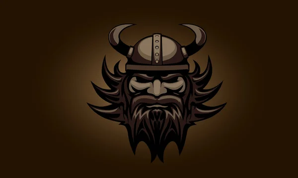 Viking head. Tattoo — Stockvector