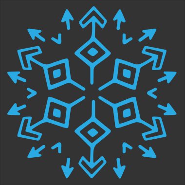 Kış. orijinal vektör kar taneleri