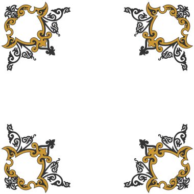 Kaligrafik öğelerin vintage süsleme