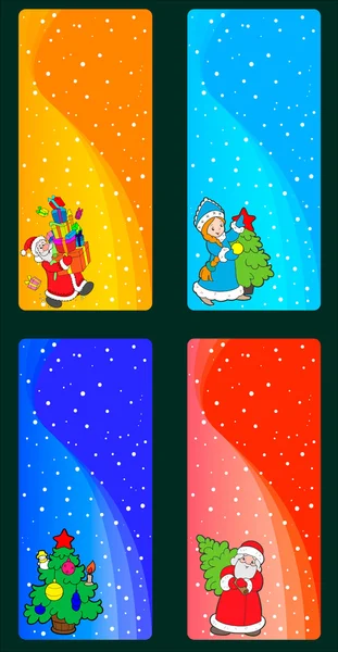 Feliz Navidad, diseño de banner vertical — Vector de stock