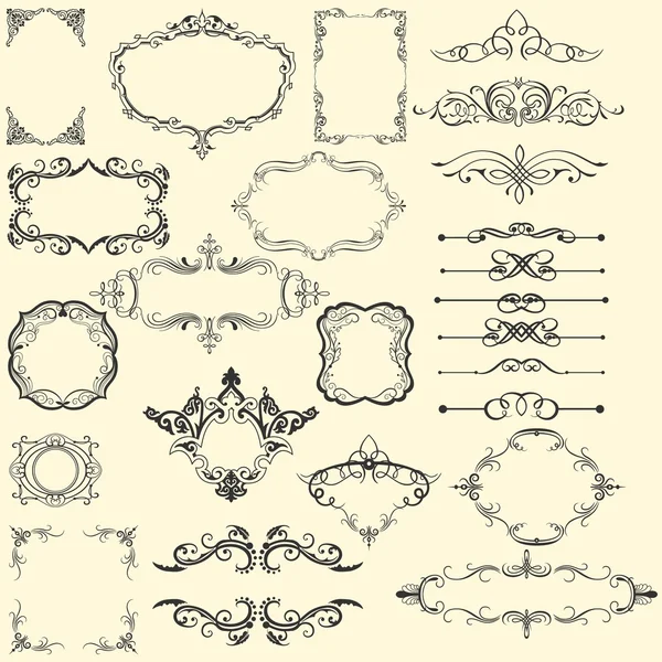 Ornate vintage frame set — Stockový vektor