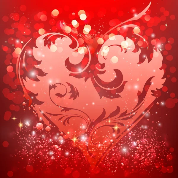 Coração de Valentim. Feliz Dia dos Namorados —  Vetores de Stock
