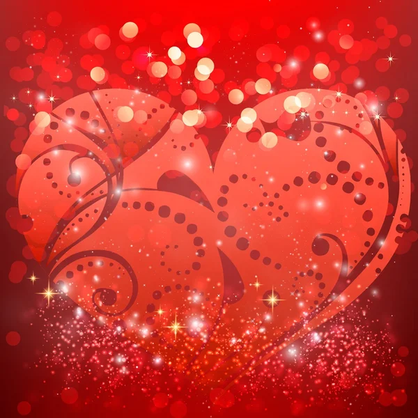 Corazón de San Valentín. Feliz día de San Valentín — Vector de stock