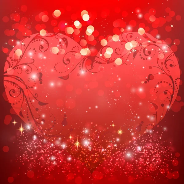 Corazón de San Valentín. Feliz día de San Valentín — Vector de stock