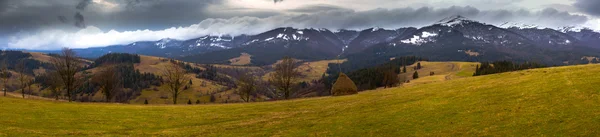 Ukraynalı Karpat Dağları. Sonbahar. Panorama. — Stok fotoğraf