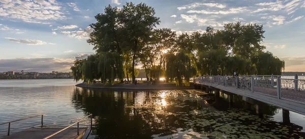 Ρομαντικό νησί, Ternopil, Ουκρανία Εικόνα Αρχείου