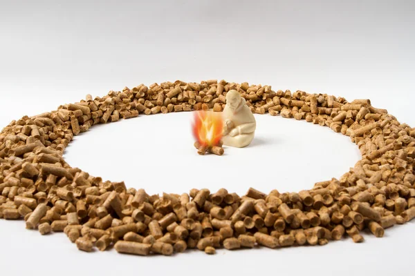 Yanan granül insan sıcak — Stok fotoğraf
