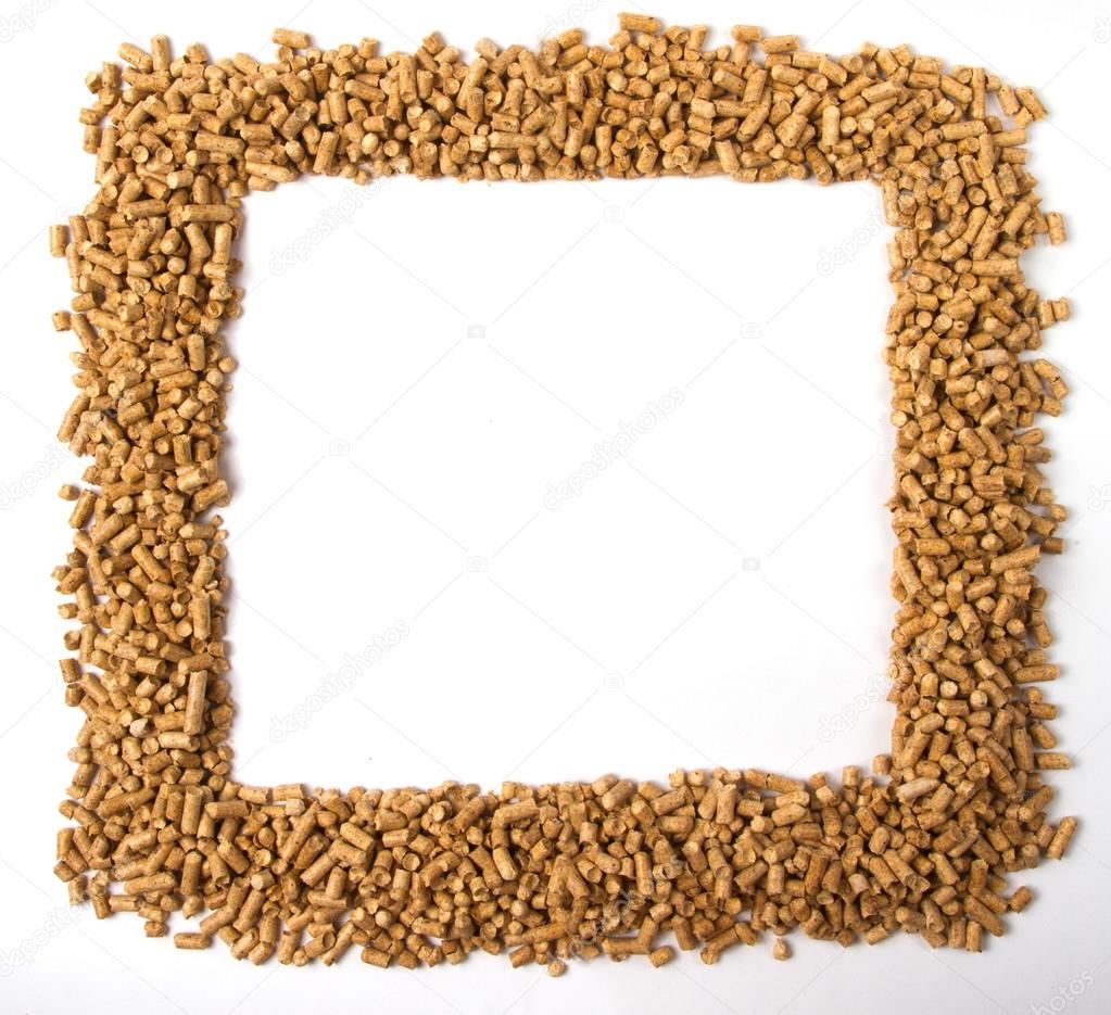 square frame of pellets