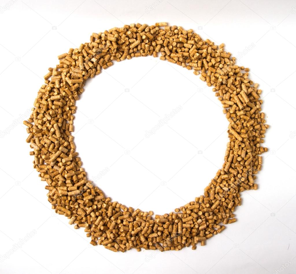 Round frame of pellets