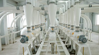 Elektrik değirmen makinaları buğday unu imalatı için. Tahıl ekipman. Tahıl. Tarım. Endüstriyel