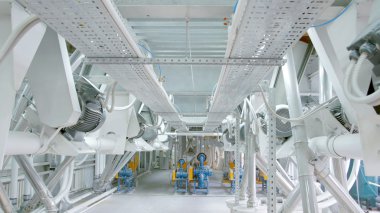 Elektrik değirmen makinaları buğday unu imalatı için. Tahıl ekipman. Tahıl. Tarım. Endüstriyel