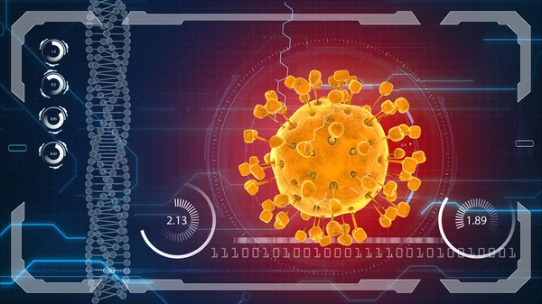Virus, Bakterien. futuristischer Hintergrund. — Stockfoto