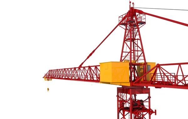 Building crane isolated on white background. Construction — Stock Photo, Image