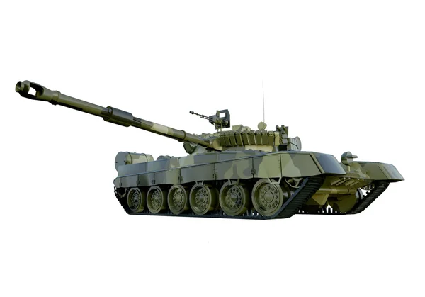 Tanque militar ruso T-90. aislar sobre fondo blanco — Foto de Stock