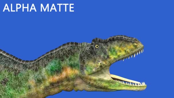 Animazione dei dinosauri sullo schermo verde — Video Stock