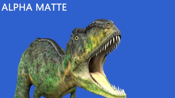 Dinosaur animation on green screen — Stock Video