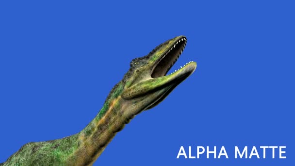 Animazione dei dinosauri sullo schermo verde — Video Stock