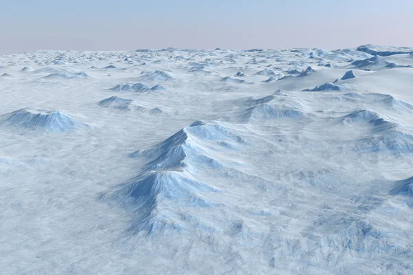 눈 풍경, 얼음 계곡 산. 북극 보기 — 스톡 사진