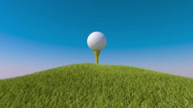 Golf. Golf topu animasyon