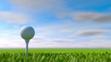 Ağır çekim Golf grev. Golf topu animasyon