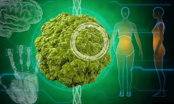 Virus, bacterii, microbi. Conceptul de anatomie medicala cu elemente hud — Fotografie, imagine de stoc