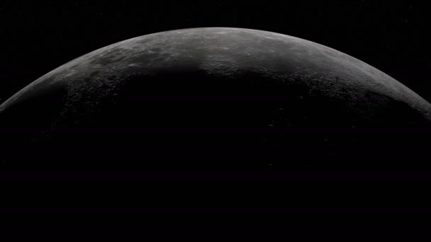 Animazione realistica della luna. La vista spaziale del pianeta terra — Video Stock