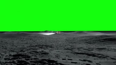 Ay ay rover. Uzay seferi. Yeşil ekran görüntüleri
