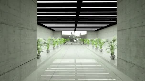 Ouverture de la porte du coffre-fort à la banque. Intérieur réaliste. caméra de mouche .