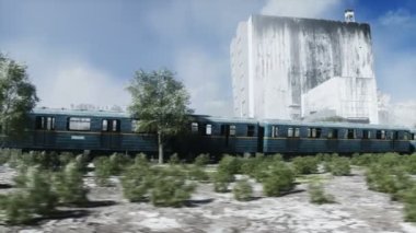 Apocalipse görünümü. Mahşer. Gerçekçi 4k animasyonu.