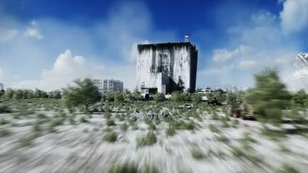 Vue Apocalipse. Armageddon. Animation réaliste 4k. — Video