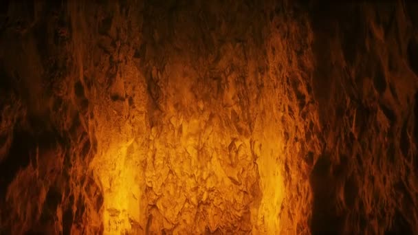 Los pecadores caen al fuego del infierno. Concepto religioso. Animación realista 4k. — Vídeo de stock