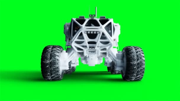 Isolation Rover sur écran vert. Animation réaliste 4k. — Video