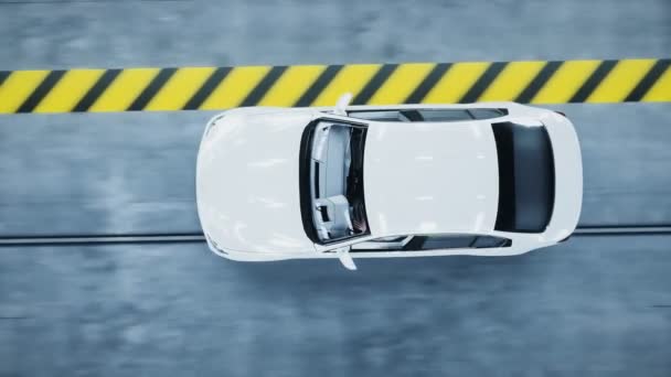 Generieke 3d auto ongeluk test. Auto vernietiging. Realistische 4k animatie. — Stockvideo